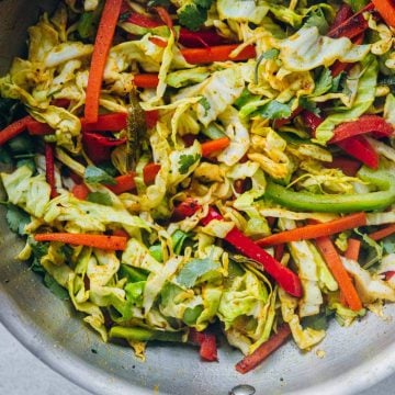 Gujarati Sambharo - Indian Spiced Cabbage StirFry / Cook Republic