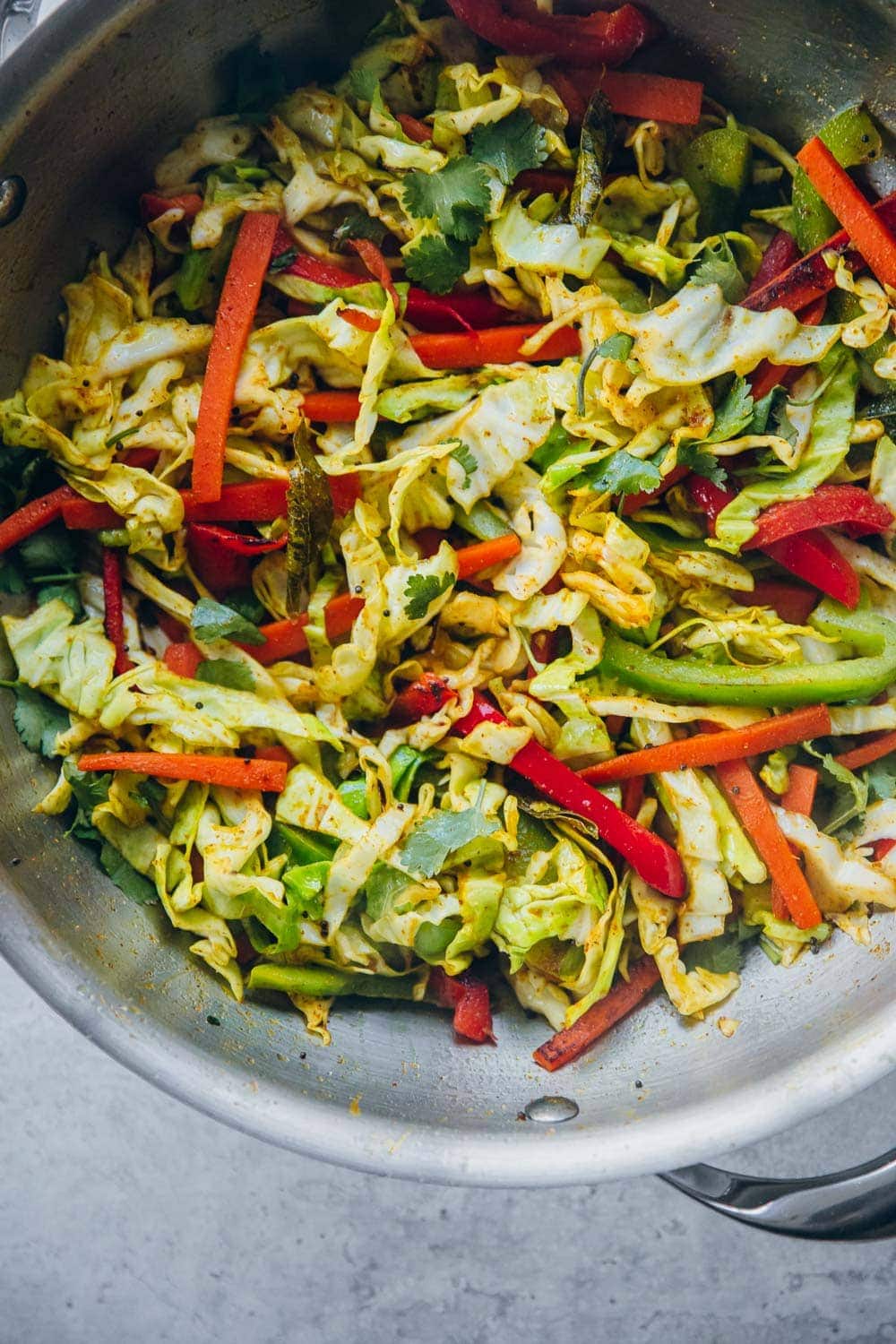 Gujarati-style carrot and cabbage stir-fry recipe