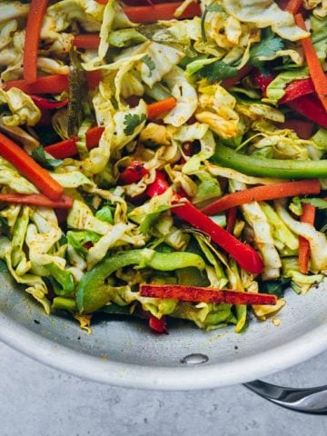 Gujarati Sambharo - Indian Spiced Cabbage StirFry / Cook Republic