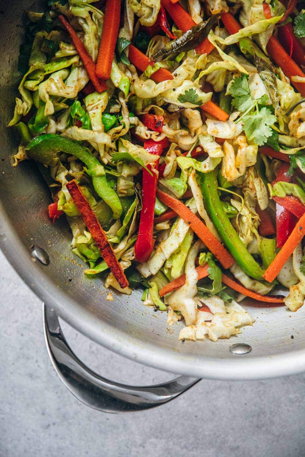 Gujarati-style carrot and cabbage stir-fry recipe