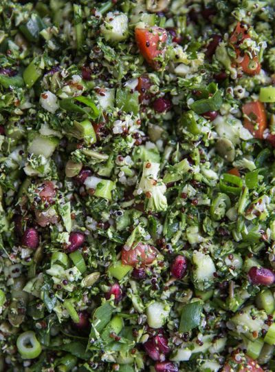 10-Minute Vegan Raw Broccoli Tabouli