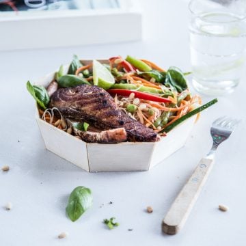 Sticky Seared Salmon With Asian Crunch Salad - Cook Republic