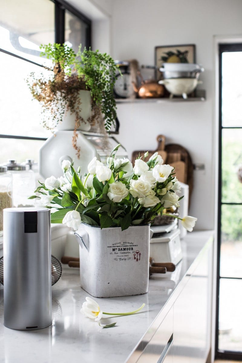 Blooms And White Kitchen - Cook Republic