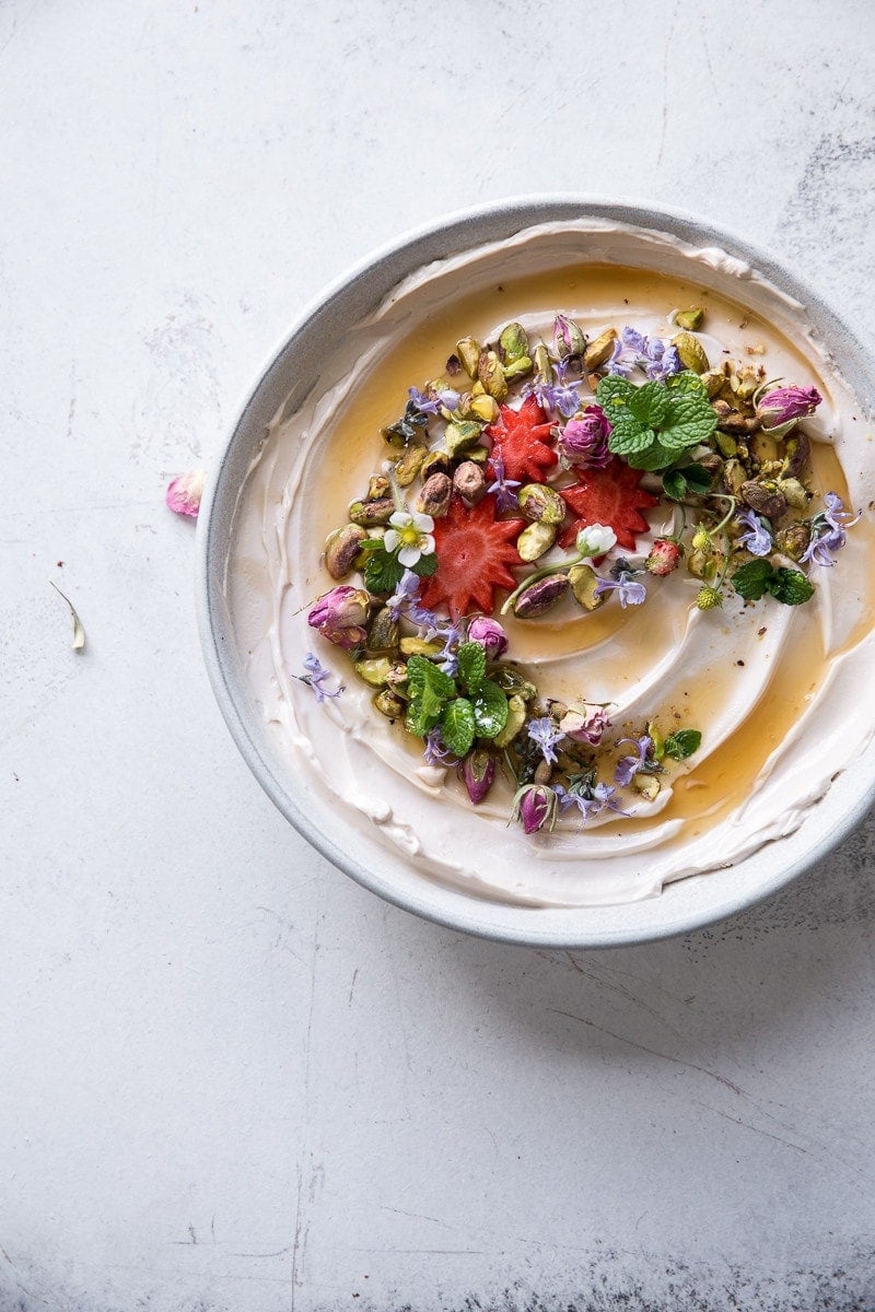 Sweet Strawberry And Rosewater Labneh Bowl - Cook Republic