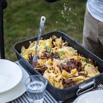 Slow Cooked Sticky Leg Of Lamb Ragu With Pappardelle - A Spring Garden Gathering/ Cook Republic