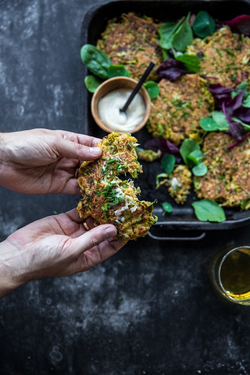 Brussels Sprouts And Zucchini Fritters - Cook Republic 