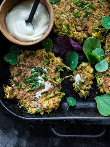 Brussels Sprouts And Zucchini Fritters - Cook Republic