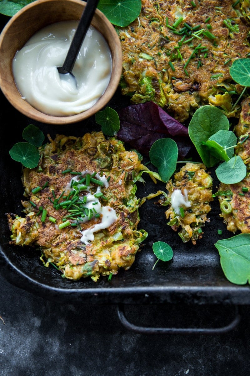 Brussels Sprouts And Zucchini Fritters - Cook Republic 