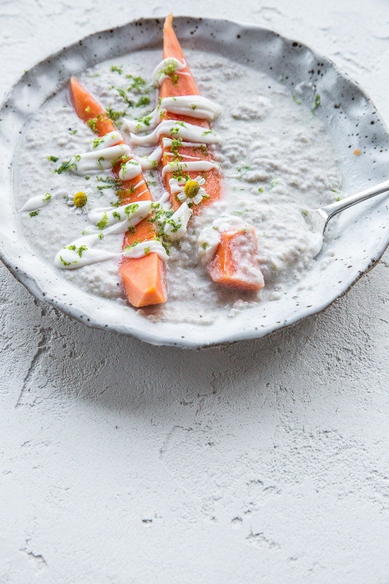 Ginger Chia Pudding With Papaya And Lime - Cook Republic