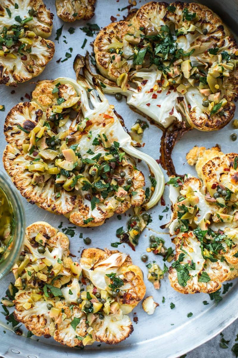 Cauliflower Steak With Olive And Caper Salsa