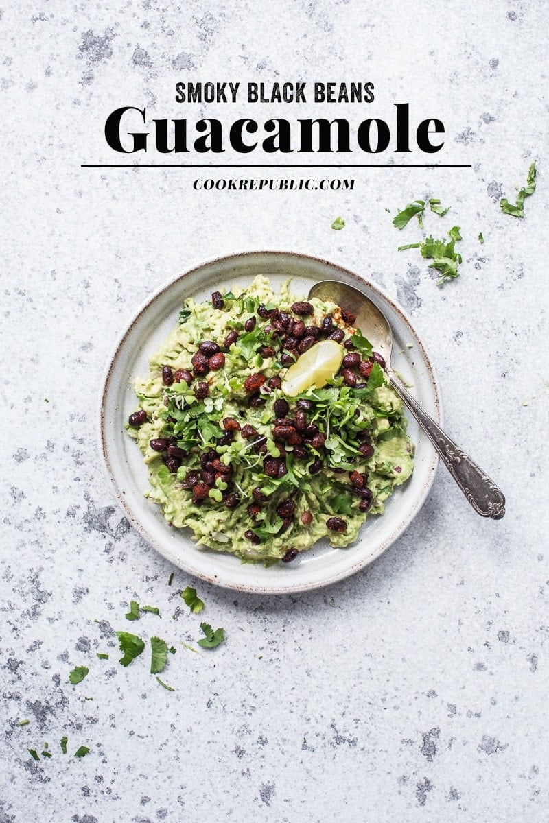 Guacamole With Smoky Black Beans - Cook Republic #vegan #glutenfree