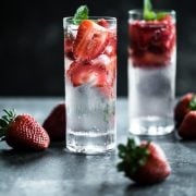 Strawberry Gin Fizz - Cook Republic #cocktailrecipe