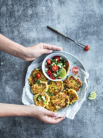 Paneer Chilli And Charred Corn Fritters - Cook Republic