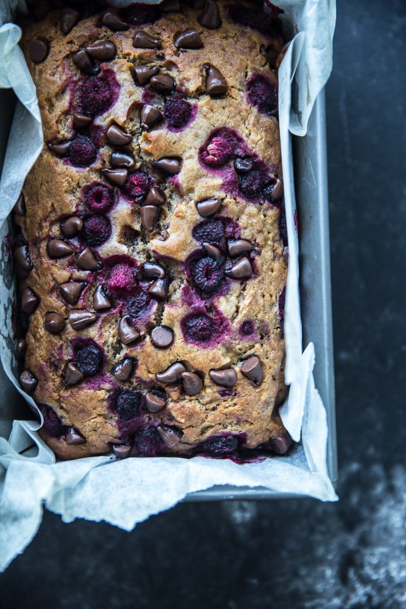 Banana Chocolate Raspberry Bread - Cook Republic