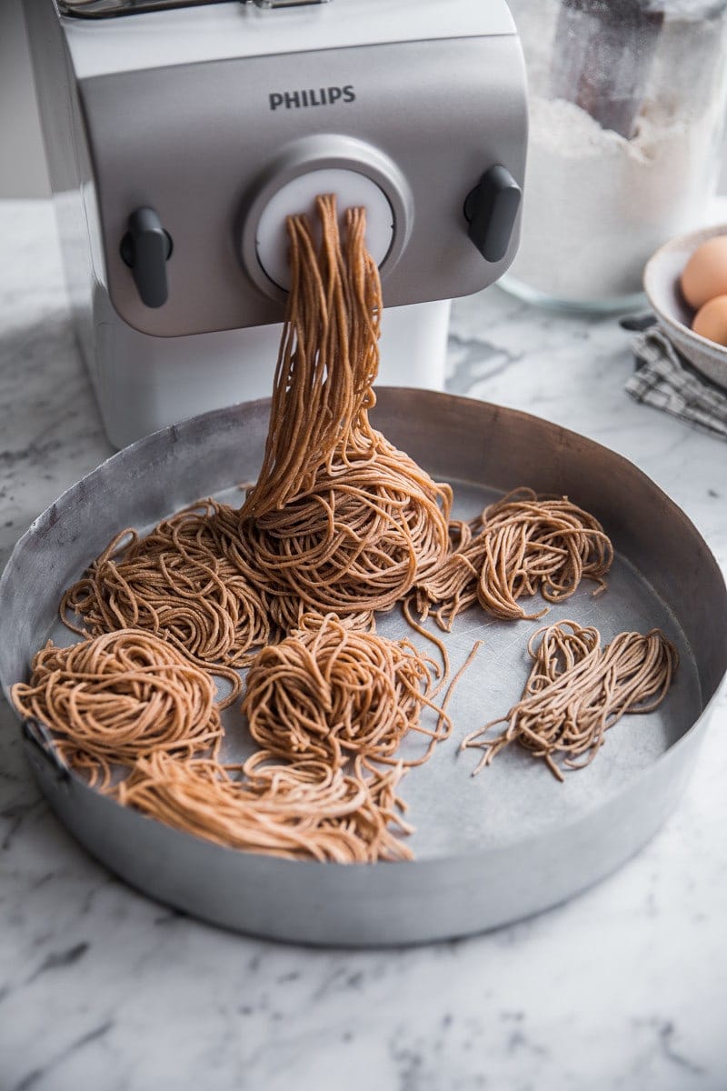 Hot Mushroom Dan Dan Noodles + Philips Pasta And Noodle Maker