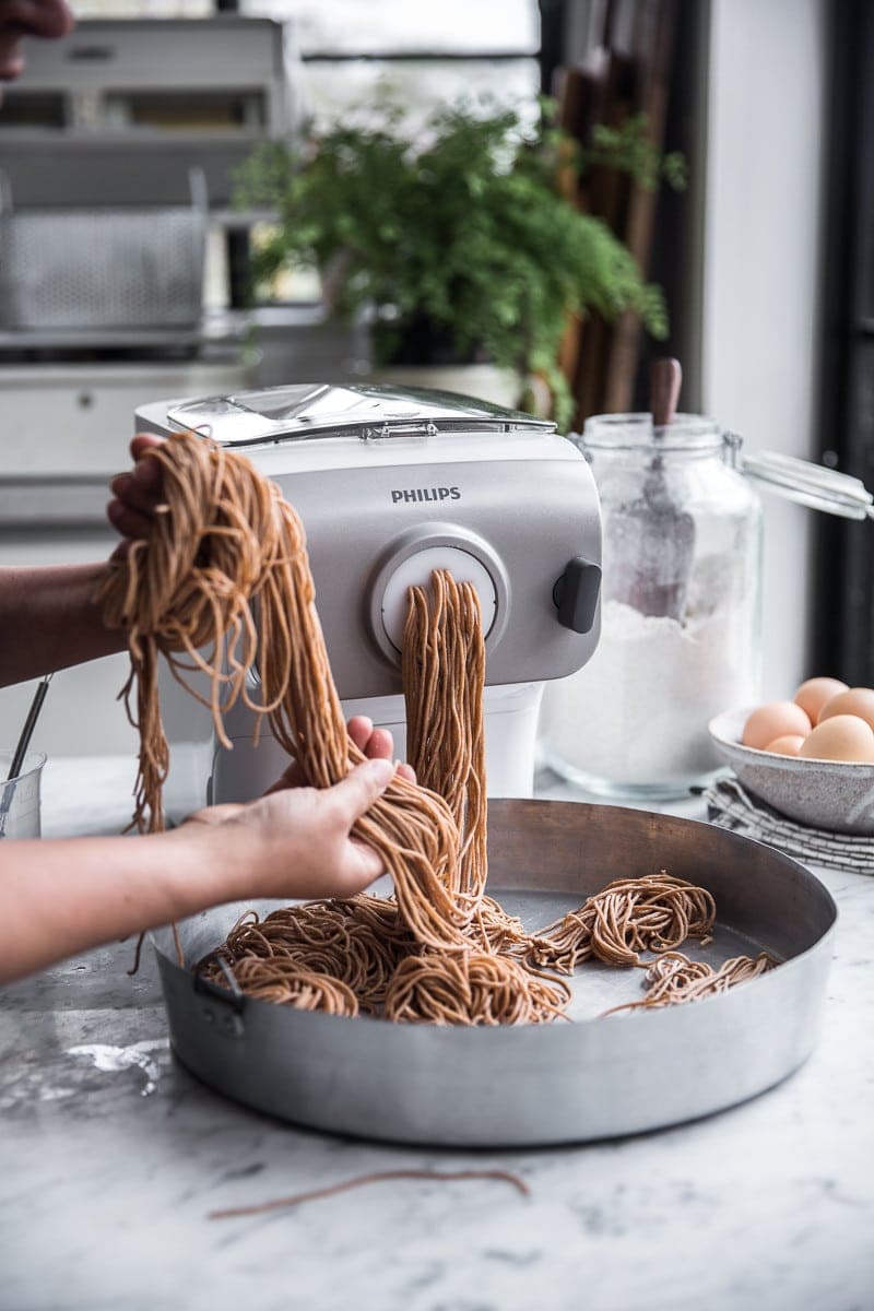 Hot Mushroom Dan Dan Noodles + Philips Pasta And Noodle Maker Giveaway -  Cook Republic