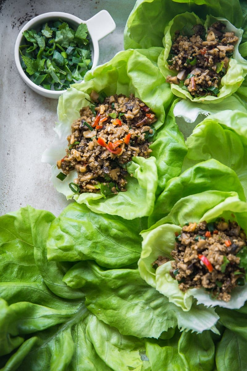 Vegan Quinoa And Mushroom San Choy Bow - Cook Republic