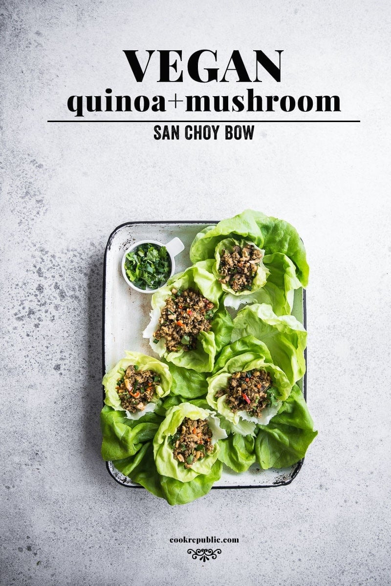 Vegan Quinoa And Mushroom San Choy Bow - Cook Republic