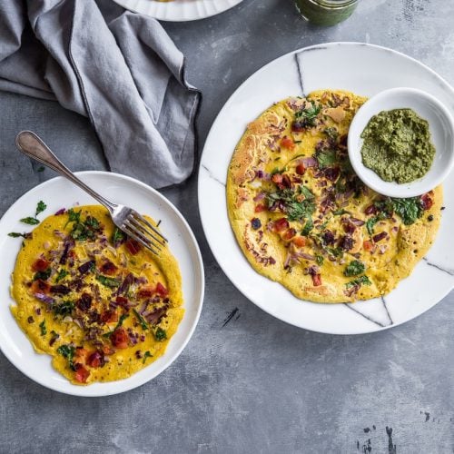 Vegan Chickpea Masala Omelette - Cook Republic #glutenfree #vegan