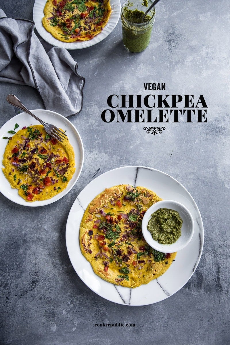 Vegan Chickpea Masala Omelette - Cook Republic #glutenfree #vegan