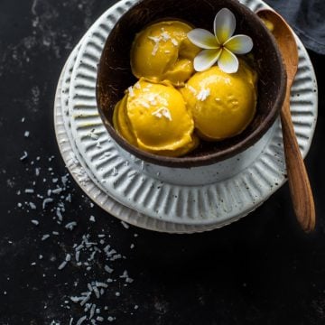 Instant Vegan Mango Ice Cream - Cook Republic #vegan #glutenfree