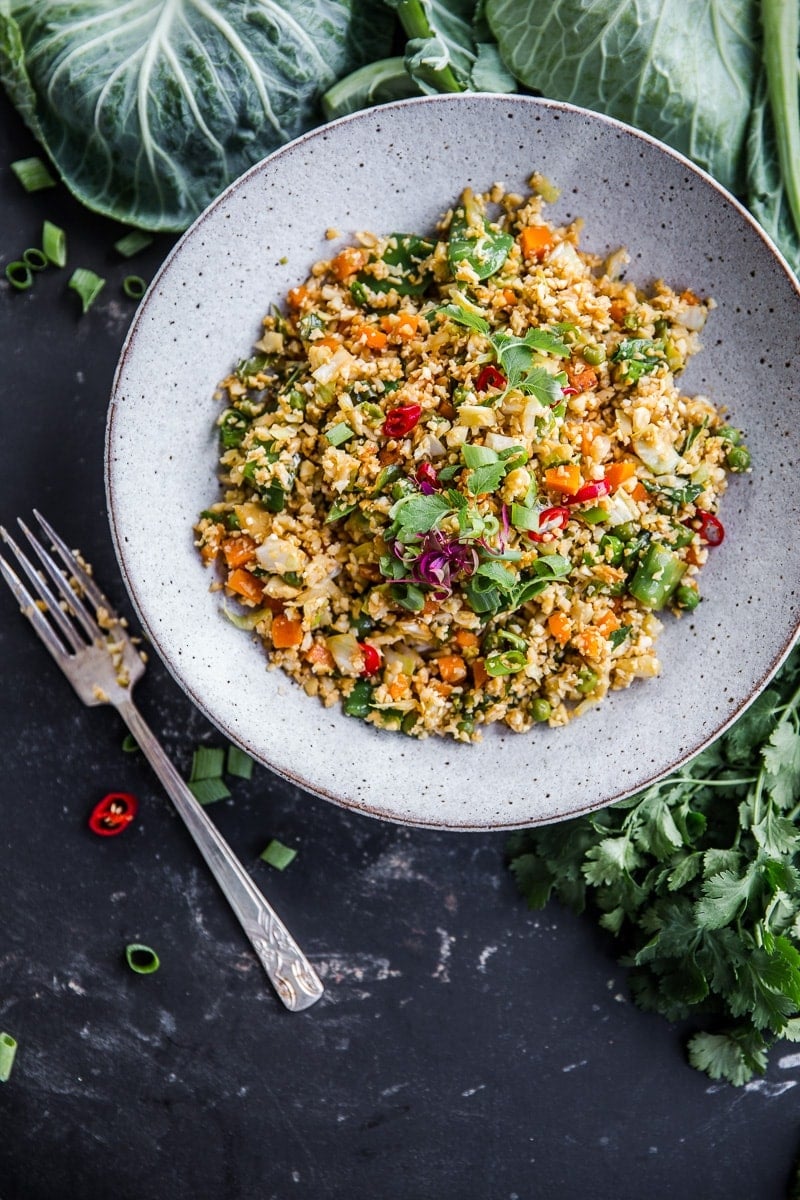 Vegan Cauliflower Fried Rice - Cook Republic #vegan #glutenfree