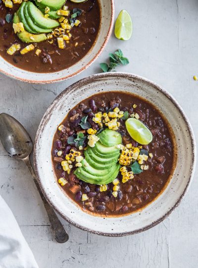 Mexican Bean And Mushroom Vegan Chili