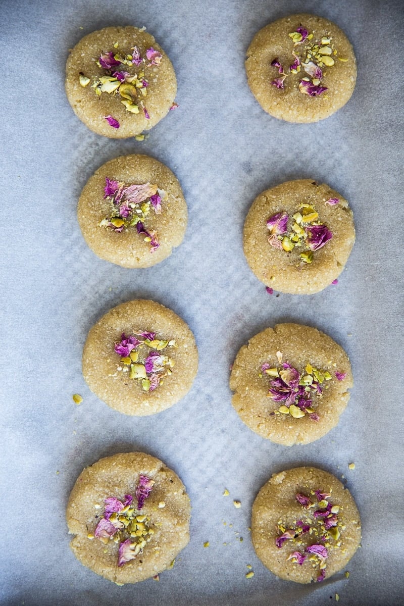8 Ingredient Vegan Cardamom And Rose Cookies - Cook Republic 