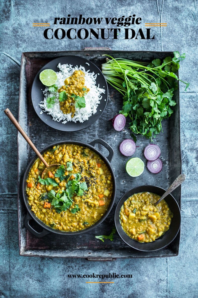 Rainbow Veggie Coconut Dal - Cook Republic #recipe #healthyrecipe #vegan #glutenfree #vegetarian #foodphotography