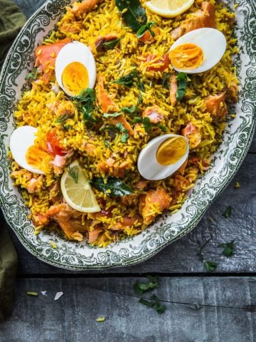 Smoked Salmon Kedgeree - Cook Republic #healthyrecipe #dinner #foodphotography