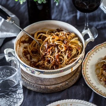 Mushroom And Lentil Vegan Bolognese - Cook Republic #vegan #recipe #healthy #foodphotography