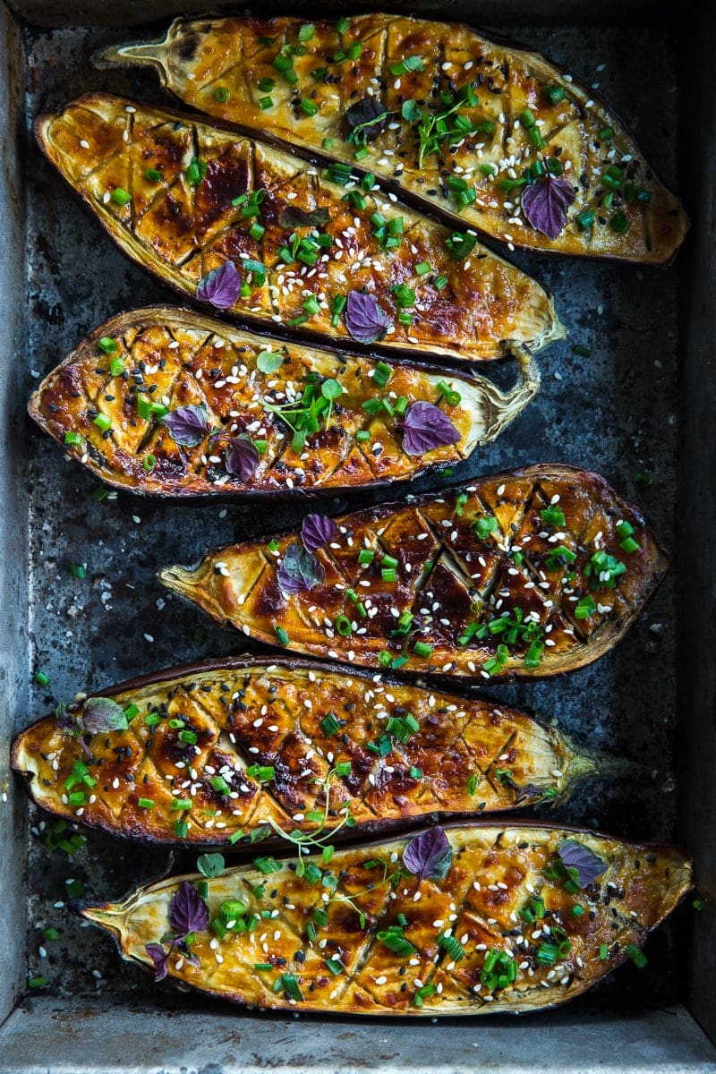 Vegan Miso Glazed Eggplant - Cook Republic #vegan #glutenfree #healthyrecipe #foodphotography