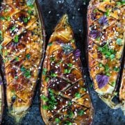 Vegan Miso Glazed Eggplant - Cook Republic #vegan #glutenfree #healthyrecipe #foodphotography