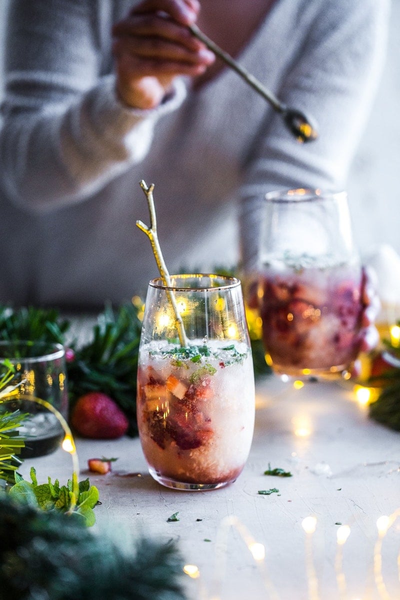 Festive Gin Smash - Cook Republic #cocktail #christmas #gin #vegan