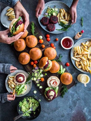 Vegan Beetroot Quinoa Burger - Cook Republic #veganrecipe #foodphotography #healthyrecipe