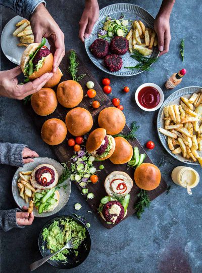 Vegan Beetroot Quinoa Burger
