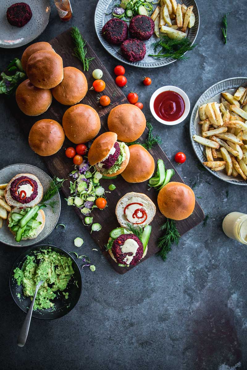 Vegan Beetroot Quinoa Burger - Cook Republic #veganrecipe #foodphotography #healthyrecipe