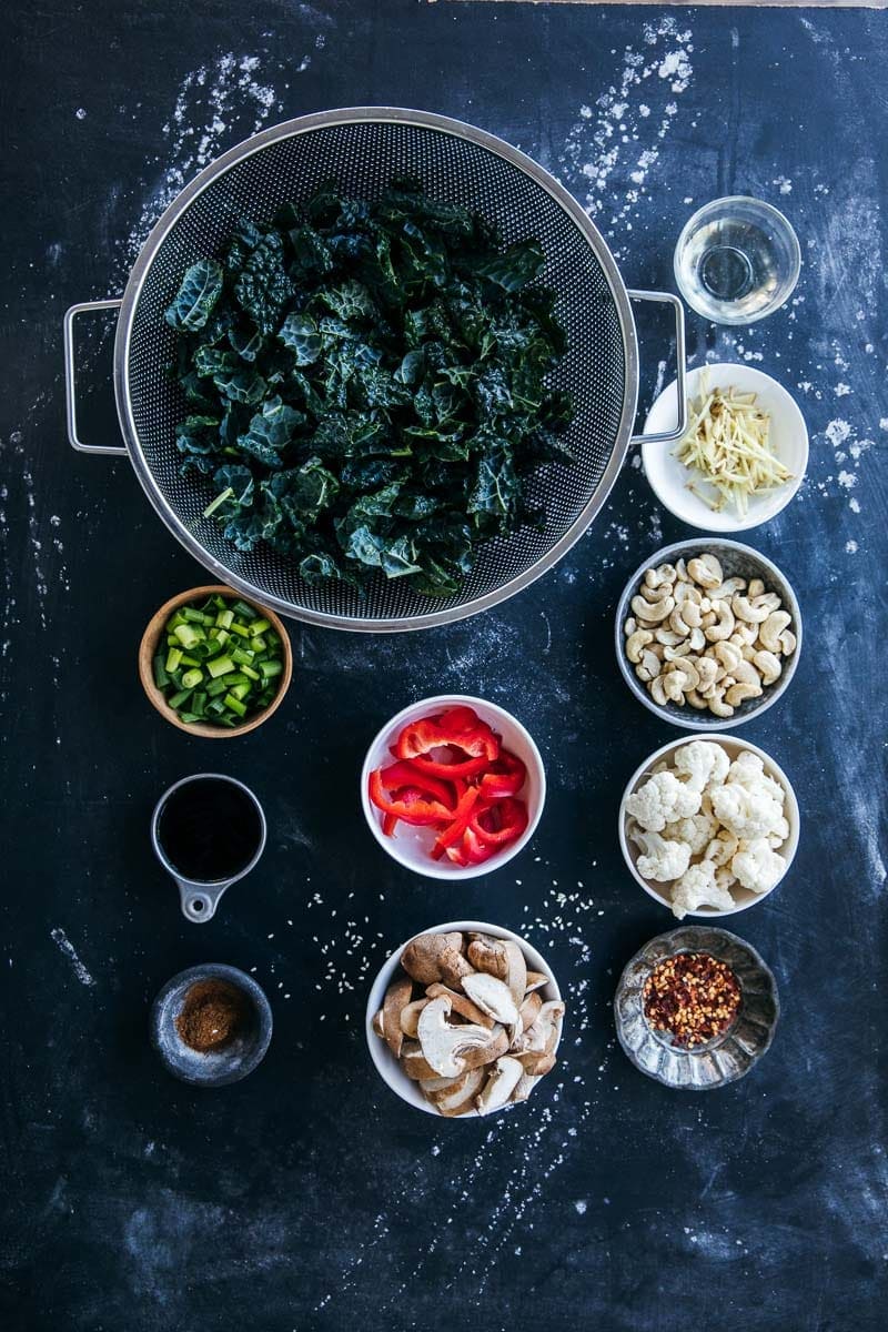 Kale Mushroom Cashew Stir Fry - Cook Republic #vegan #glutenfree 