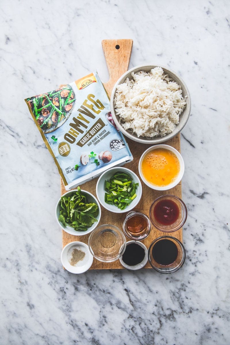 10 Minute Bean And Mushroom Fried Rice - Cook Republic #healthylunch #glutenfree