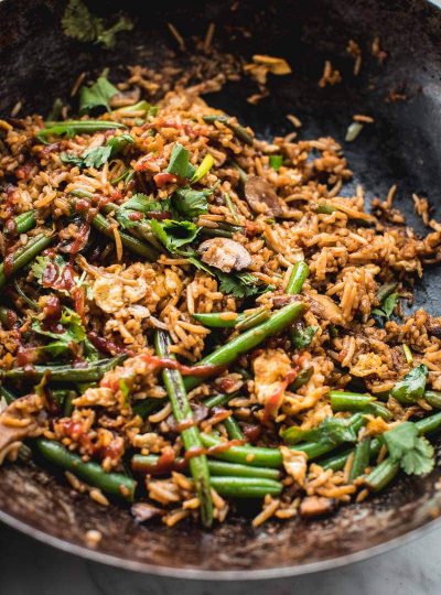 10 Minute Bean And Mushroom Fried Rice