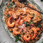 Chilli Garlic Prawn Risotto In Napoli Sauce - Cook Republic #glutenfree #italianrecipe #foodphotography