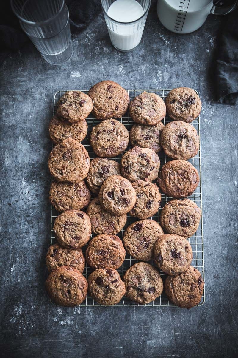 Salted Chocolate Chip Spelt Cookies - Cook Republic #baking #cookies #foodphotography