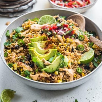 Warm Vegan Taco Rice Salad - Cook Republic