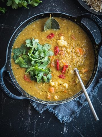 Weeknight Red Lentil Veggie Dal - Cook Republic