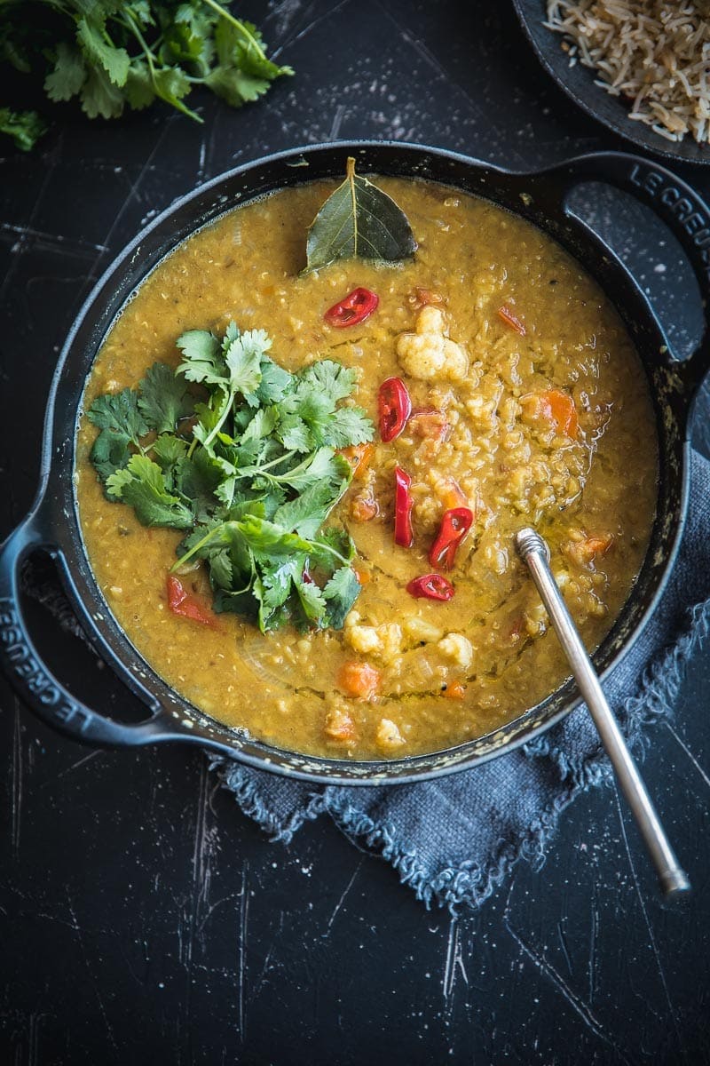 Weeknight Red Lentil Veggie Dal - Cook Republic