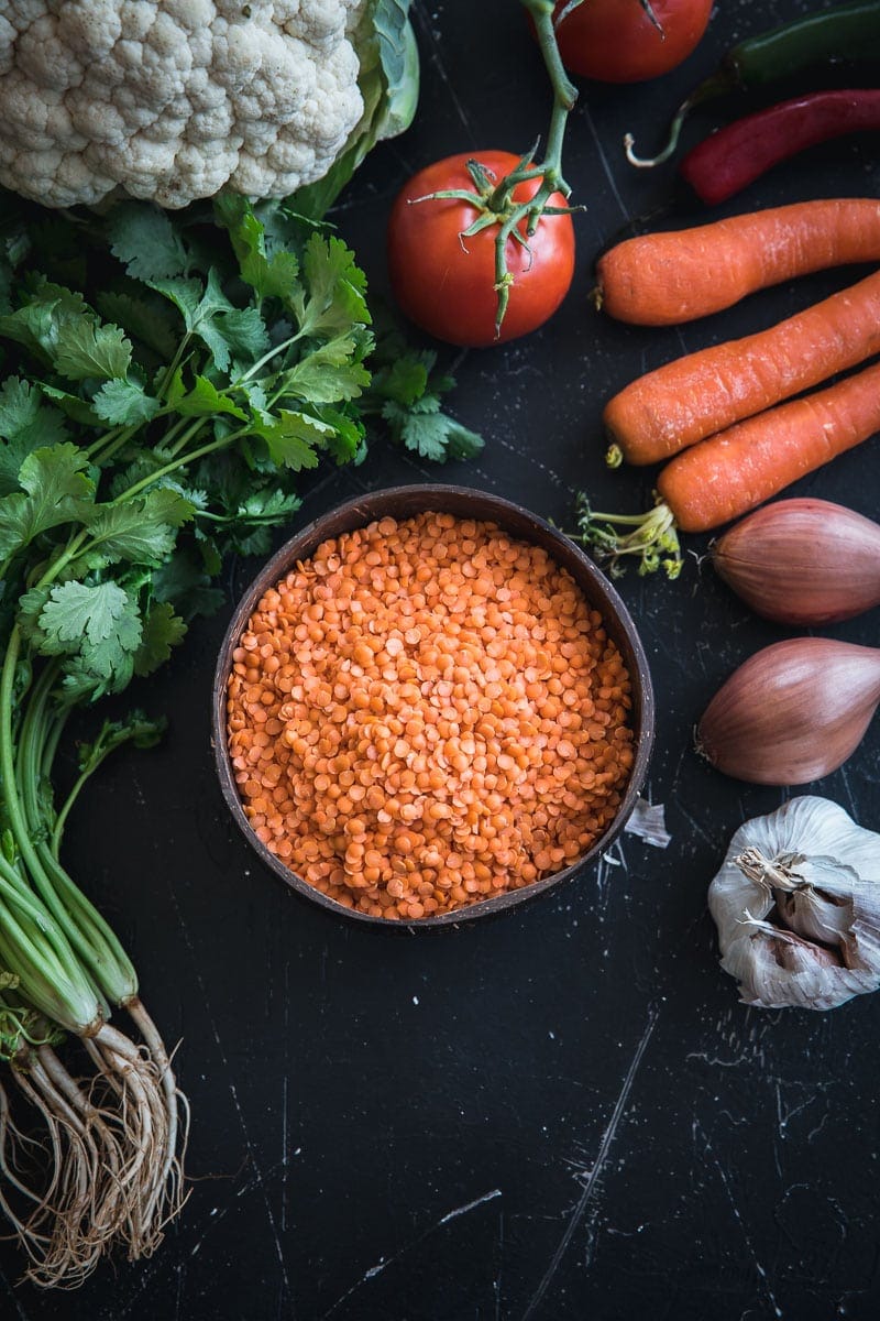 Weeknight Red Lentil Veggie Dal - Cook Republic