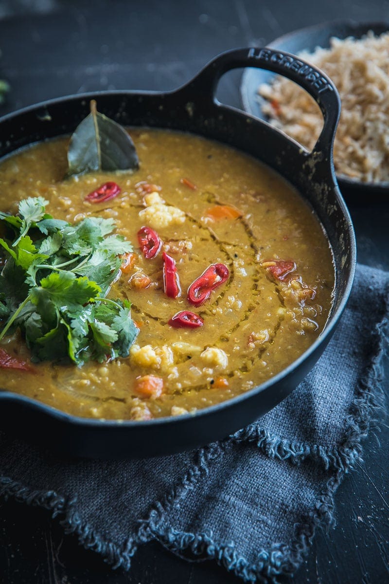 Weeknight Red Lentil Veggie Dal - Cook Republic