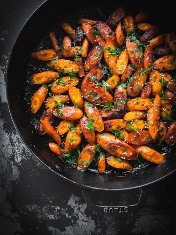 Sticky Vegan Miso Roasted Carrots - Cook Republic