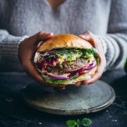 Vegan Chickpea Green Garden Burger - Cook Republic #chickpeaburger #veganburger #zucchiniburger