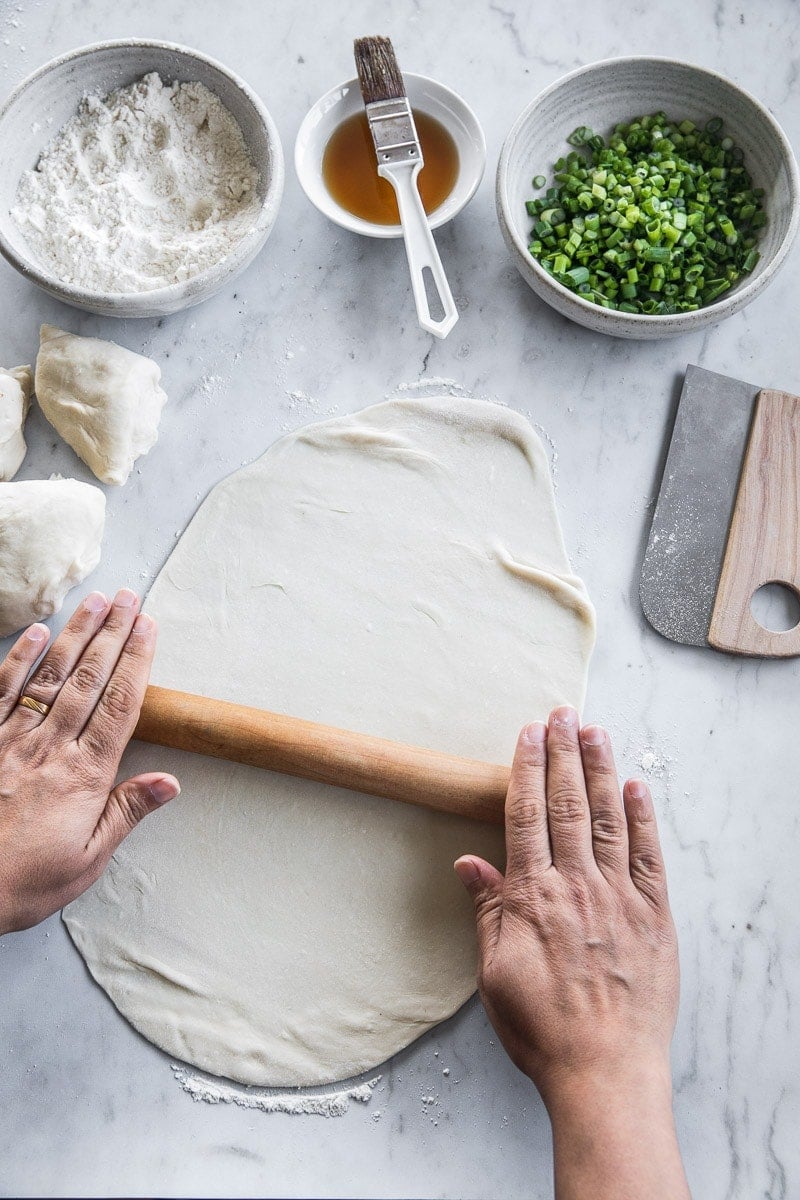 Vegan Chinese Scallion Pancakes - Cook Republic